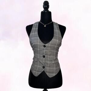 Y2K Seduction Grey Mini Vest 2000s Layering Vest